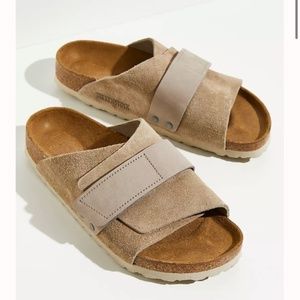Birkenstock Kyoto Tan Beige Brown Suede Sandals 41 10